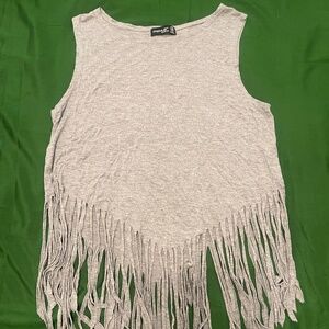 Popular Basics Women’s Fringe Tank Top - Size Medium